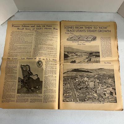 1938 Salt Lake Telegram - Covered Wagon Days