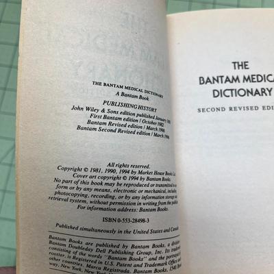 Medical Books: The Bantam Medical Dictionary, Home Medical Dictionary, The Pill Book, The Doctors Book of Home Remedies, Prescription Drugs