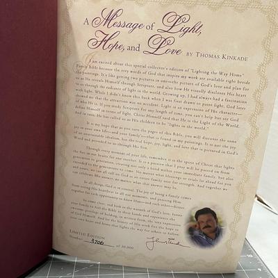 1982 Thomas Kinkade - Lighting the Way Home Family Bible -- Limited Edition 