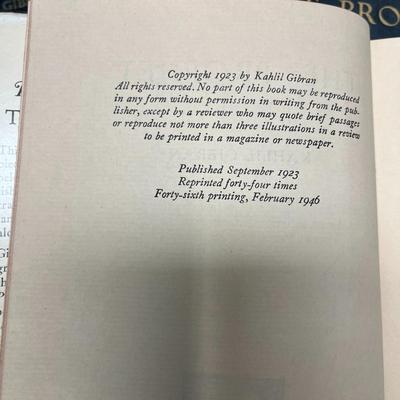 1923 The Prophet by Kahlil Gibran 