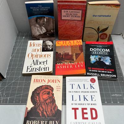 Book Bundle; The World's Greatest Short Stories, DH Lawrence Selected Short Stories, The Namesake, Ideas and Opinions, My Name is...