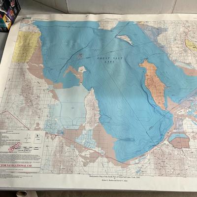 2005 Bathymetric Map of South Part of Great Salt Lake, Utah 