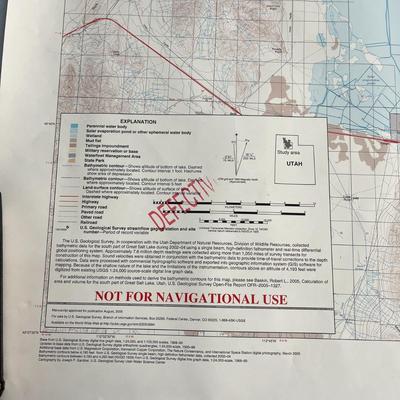 2005 Bathymetric Map of South Part of Great Salt Lake, Utah 