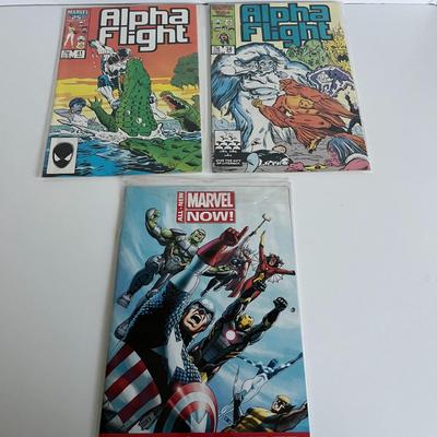 Comic Bundle; Alpha Flight, Mike Danger, and 2014 Marvel Calendar