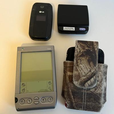 Visor Organizer, LG Flip Phone with Belt Case, and Calculator Alarm