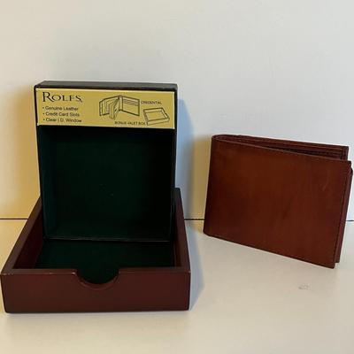 Rolfs Leather Wallet with Box