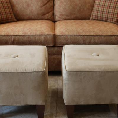 Pair of Ethan Allen Ottomans