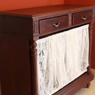 Two Drawer Antique Hutch (See Description)