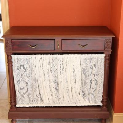 Two Drawer Antique Hutch (See Description)