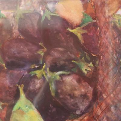 Signed & Framed Basket of Fruit Original Art