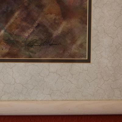 Signed & Framed Basket of Fruit Original Art