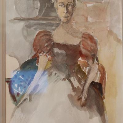 Signed & Framed Original Artwork of a Woman