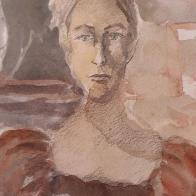 Signed & Framed Original Artwork of a Woman