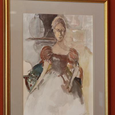 Signed & Framed Original Artwork of a Woman