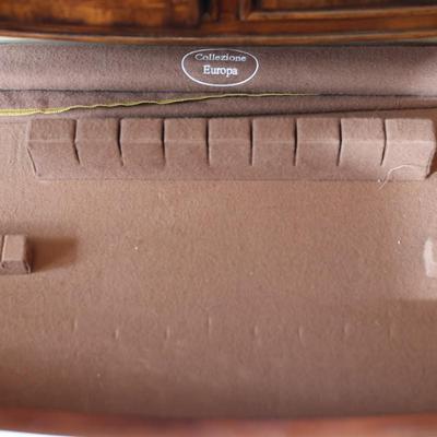 Elegant Italian Marble China Cabinet by Collezione Europa (Two Pieces-See Description)