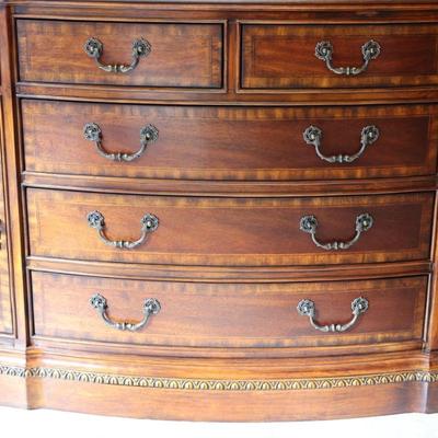 Elegant Italian Marble China Cabinet by Collezione Europa (Two Pieces-See Description)