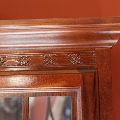 Elegant Italian Marble China Cabinet by Collezione Europa (Two Pieces-See Description)