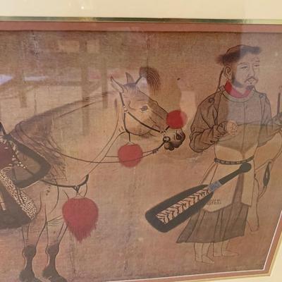 Vintage Windsor Art print Archers and Horses