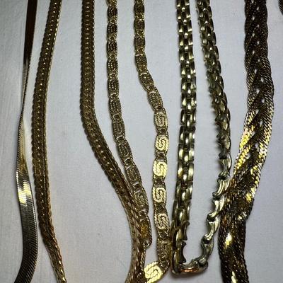 Gold Herringbone Necklaces, Bracelets & More (P-RG)