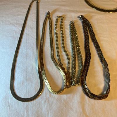 Gold Herringbone Necklaces, Bracelets & More (P-RG)