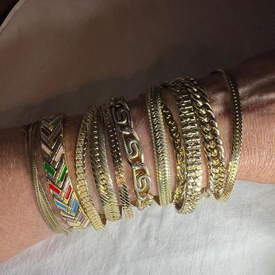 Gold Herringbone Necklaces, Bracelets & More (P-RG)