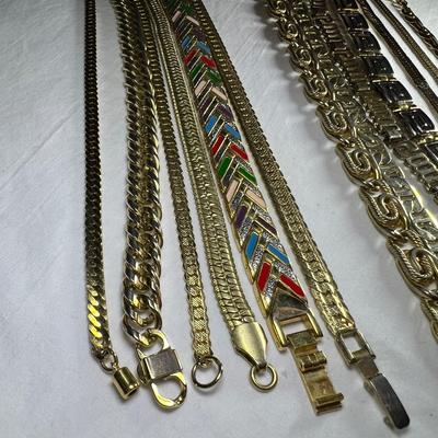 Gold Herringbone Necklaces, Bracelets & More (P-RG)