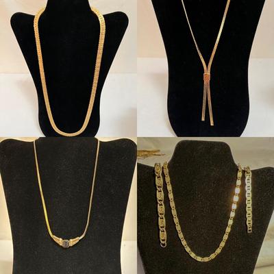 Gold Herringbone Necklaces, Bracelets & More (P-RG)