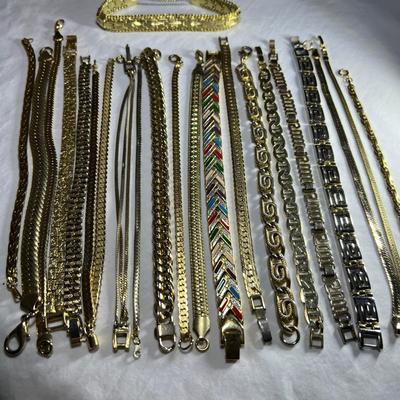 Gold Herringbone Necklaces, Bracelets & More (P-RG)