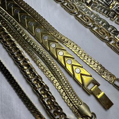 Gold Herringbone Necklaces, Bracelets & More (P-RG)