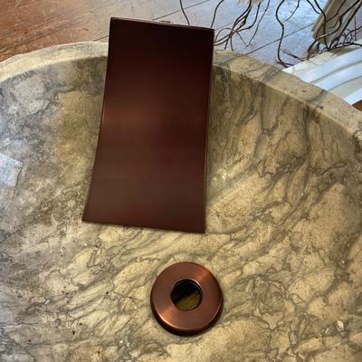 Stone Vanity Top Sink Basin w Fixture