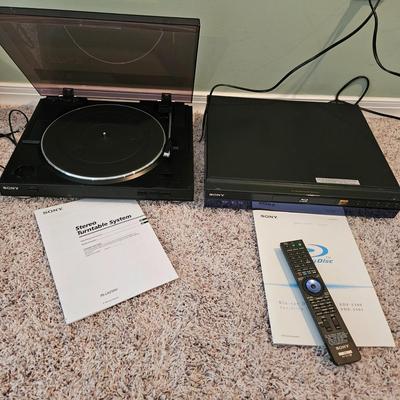 Sony Turntable and Blu-Ray Player (BLR-DW)