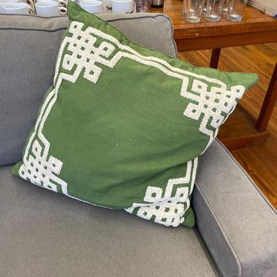 Loveseat Sofa 74â€ w Throw Pillows