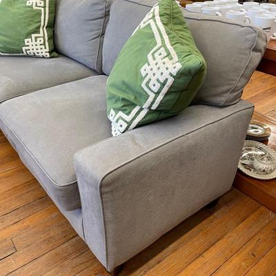 Loveseat Sofa 74â€ w Throw Pillows