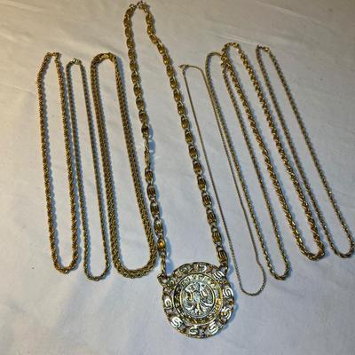 Huge Assortment of Gold Necklaces & Bracelets (P-RG)