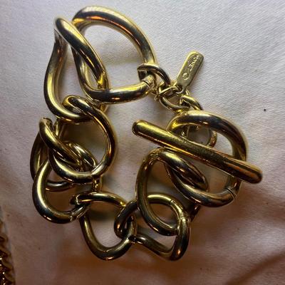 Huge Assortment of Gold Necklaces & Bracelets (P-RG)