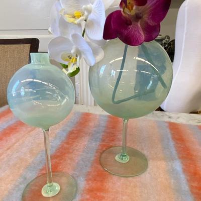 Pair of Green Bud Vases Lot