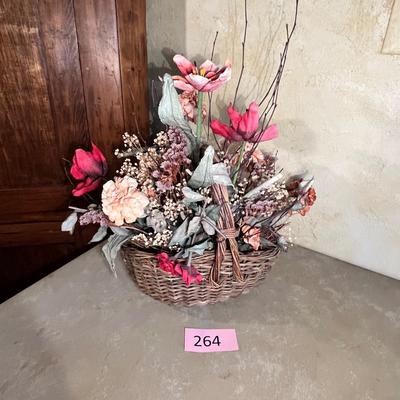 Basket flower arrangement
