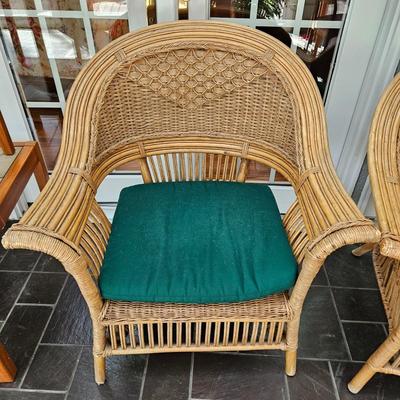Pair of Wicker and Rattan Chairs (SR-DW)