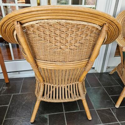 Pair of Wicker and Rattan Chairs (SR-DW)