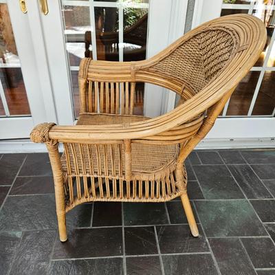 Pair of Wicker and Rattan Chairs (SR-DW)