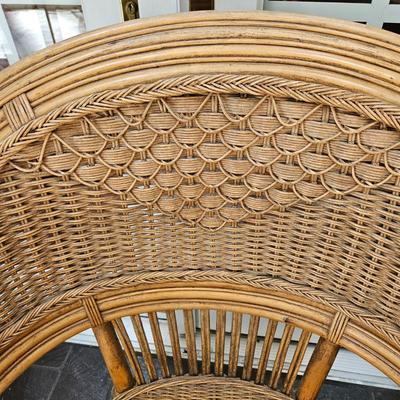 Pair of Wicker and Rattan Chairs (SR-DW)
