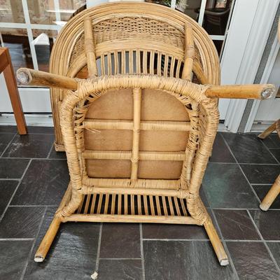 Pair of Wicker and Rattan Chairs (SR-DW)