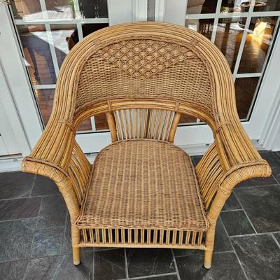 Pair of Wicker and Rattan Chairs (SR-DW)