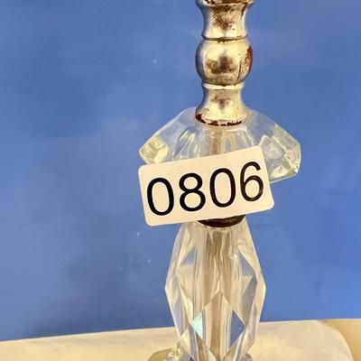 Decorative Vintage Glass Lot - Lamps, Cordial Decanter w Cups