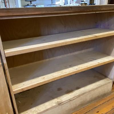Rustic Two Sided Six Shelf Display Unit