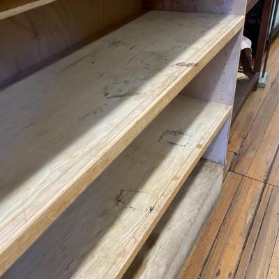 Rustic Two Sided Six Shelf Display Unit
