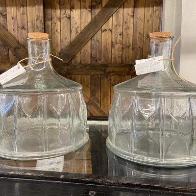 Pair of Large Corked Bottles Lot One