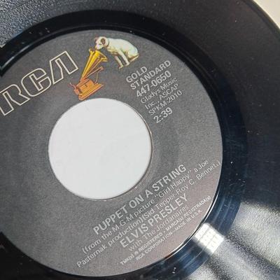 THREE Elvis Presley collectible 45 LP Records -