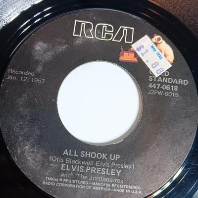 THREE Elvis Presley collectible 45 LP Records -