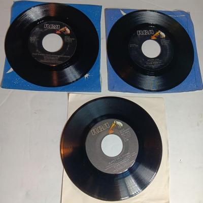 THREE Elvis Presley collectible 45 LP Records -